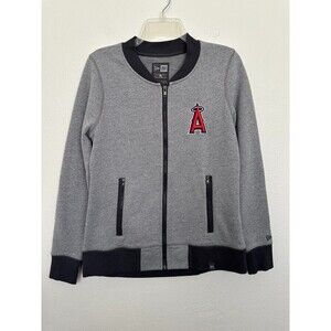 New Era Los Angeles Angels Letterman Jacket Polyester Cloth Gray Women's Medium